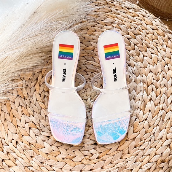 Dolce Vita Trevor Noles Pride Rainbow Heel Sandal - Picture 6 of 13